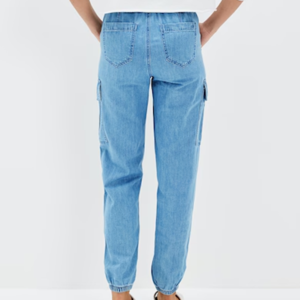 American Eagle Women Blue Baggy Cargo Jogger